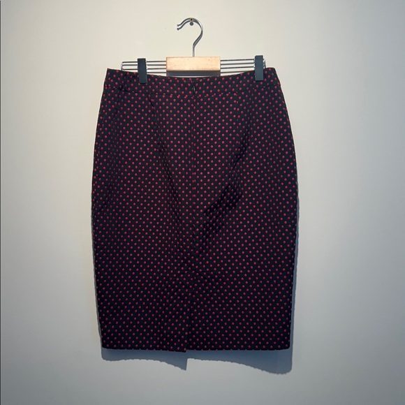 Jacob Black Pencil Skirt with Red Dots - Picture 2 of 4